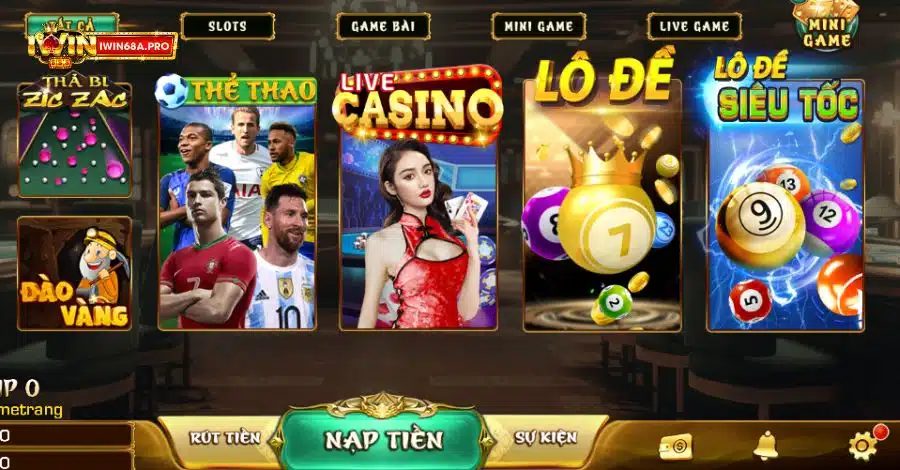 Giới thiệu các tựa game cực hot tại iwin68